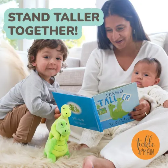Tickle & Main 3 Piece New Big Brother Gift for Boys, Includes Big Brother/Little Brother Dinosaur Stuffed Animals with Storybook for Announcing a New Sibling, Educational and Engaging, Ages 1-14 {6}