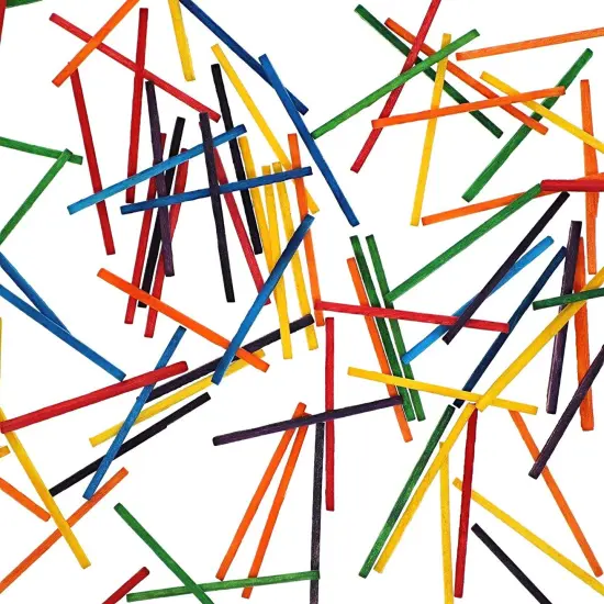 Mini Rainbow Popsicle Sticks for Crafts, 6 Colors (2000 Count) Multicolor {1}