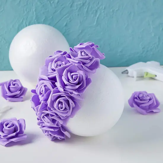 2 Pack Foam Balls for Crafts, 6-Inch Round White Polystyrene Spheres for DIY Projects, Ornaments, School Modeling, Drawing {2}