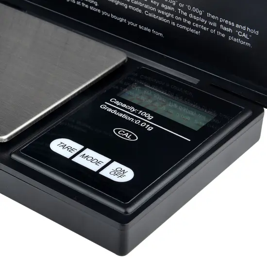 Insten Small Digital Scale .01 gram to 100g Digital Jewelry Scale High Precision for Jewelry Gold Silver Coin Mail Weighting (Stainless Steel Salver) (Support: g oz ozt dwt ct gn) Black {3}