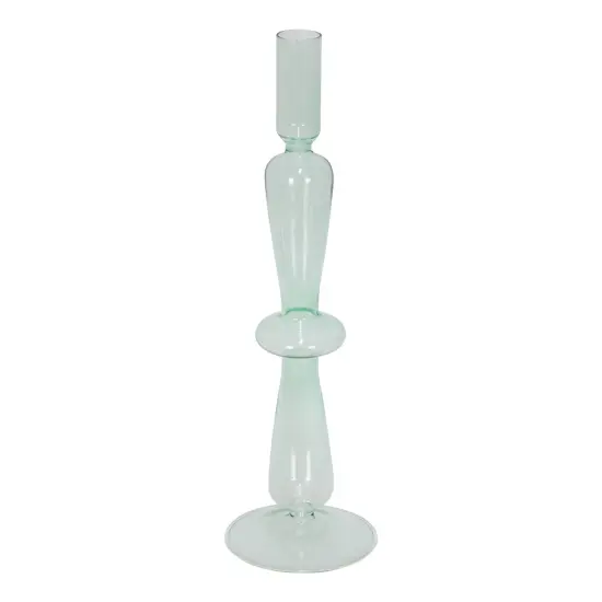 Elegant Glass Candle Holder Green {1}