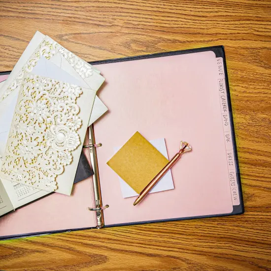 12 Sets Pink 8 Tab Dividers for 3 Ring Binder, Paper Binder Separators with Tabs, Bulk Pack of 96 Total Page Dividers for School, Work, Home, Office Supplies (Letter Size, 9.5x11 in) {6}