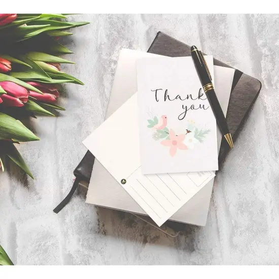72 Pack Thank You Postcards, Floral Note Cards for Wedding, Bridal Shower, Baby Shower, 4x6 in Multicolor {4}
