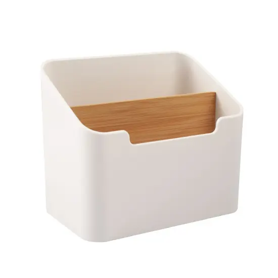 Zodaca Remote Control Holder, Desk Storage Organizer Container for Home & Office White {5}