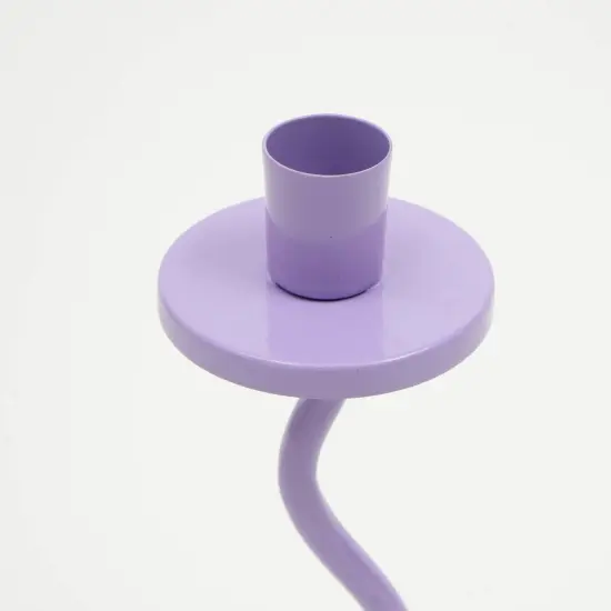 Home D&eacute;cor Groovy Glow Lilac Candle Holder - Stylish 4x10 Inch Decorative Candle Holder for Living Room & Home Accents {5}