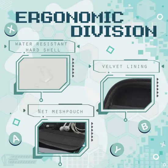 Insten Carrying Case For Nintendo Switch and OLED Model with 10 Game Card Slots and Accessories Pocket, Protective EVA Hard Travel Pouch for Girls Boys, Gray/Green Grey {6}