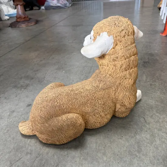 Resting Baby Merino Lamb Life Size Statue {6}