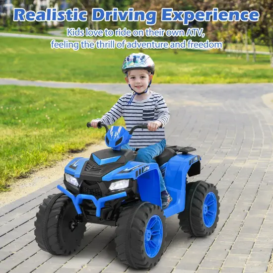 Red 24V Electric Ride-On ATV for Kids with Wireless Connection, 3-8 Years Old Blue {2}