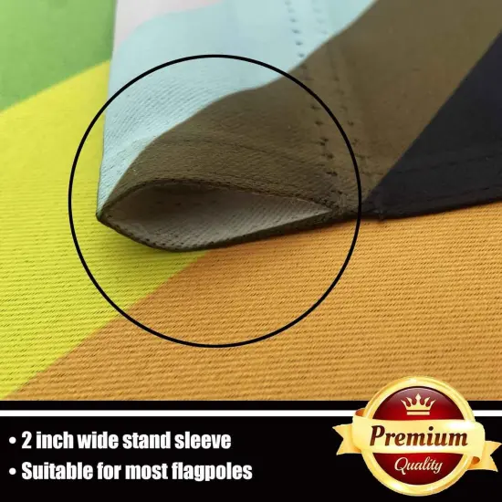 Progress Pride Rainbow Garden Flag 12.5x18 inch Outdoor-Double Sided LGBTQ Gay Lesbian Bisexual Non Binary Transgender All Inlcusive Progressive Pride Rainbow Flag Vivid Color Polyester Yard Flags {4}