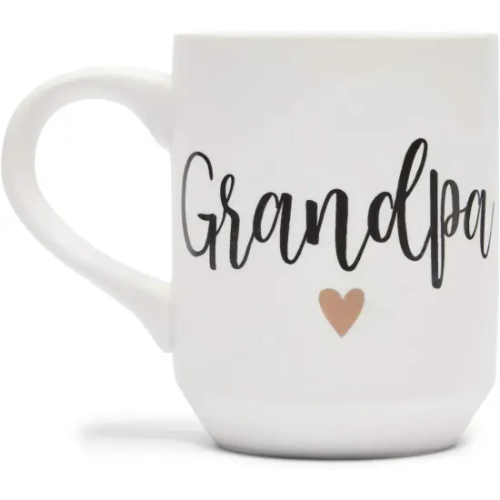 2 Piece Grandma and Grandpa Mugs Set for Coffee, Tea, Grandparent Announcement Gifts (15 oz) White {4}