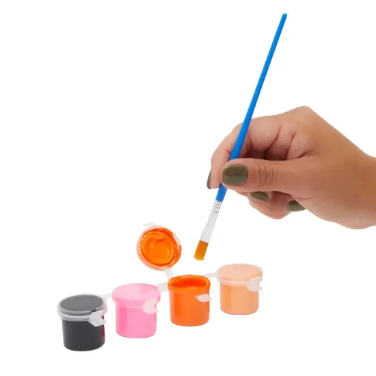 11-Piece 10-Inch Paint-Your-Own Garden Gnome Stepping Stone Kit with 1 Garden Gnome Stone, 8 Paint Pots with 10ml Acrylic Paint Each, and 2 Paint Brushes for Yard Walkway Decorations Multicolor {3}