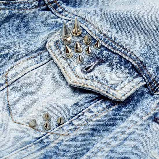 150-Piece Silver Spikes and Studs Set, 13 Assorted Shapes with Screws, Phillips Screwdriver, Hole Punch Tool, and Plastic Storage Case for Crafts and Clothing Decorations {3}