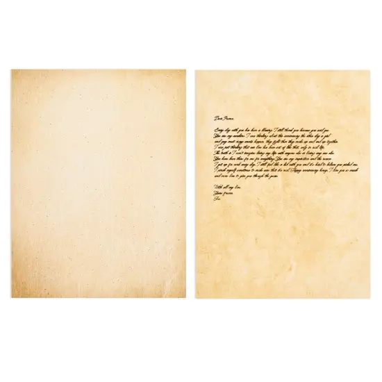 48 Sheets Vintage Style Aged Paper for Writing Letters, Scrapbooking, Invitations, Certificates, Crafts (8.5x11 In) Brown {3}