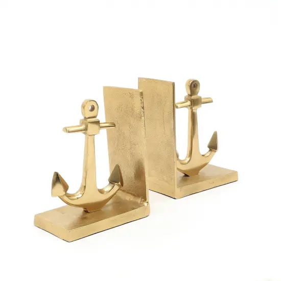 Decorative Aluminum Anchor Bookend - Tabletop Object (10.5"x3.5"x6.5") {4}