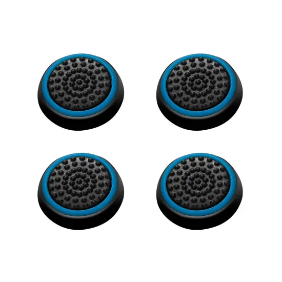 4pcs Black/Blue Silicone Thumbstick Grips Caps Analog by Insten for Xbox 360 Xbox One Sony PlayStation 2 3 4 Controller {1}