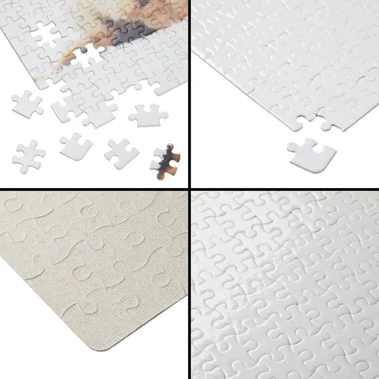 15 Pack Blank Sublimation Puzzles, Custom Puzzle for DIY Crafts, White Cardboard Heat Press Jigsaw, 16x11 in, 300 Pieces, Bulk {4}
