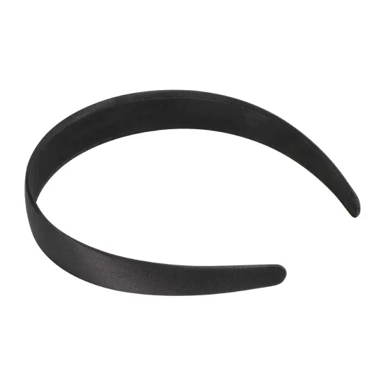 24 Pack Black Headbands for Women - 1 Inch Wide Non-slip Satin Headband for DIY (4.8 x 5.75 x 1") {5}