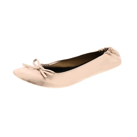 Gold Foldable Ballet Flats for Women, Roll Up Flats with Zipper Pouch, US Size 10-11 {5}