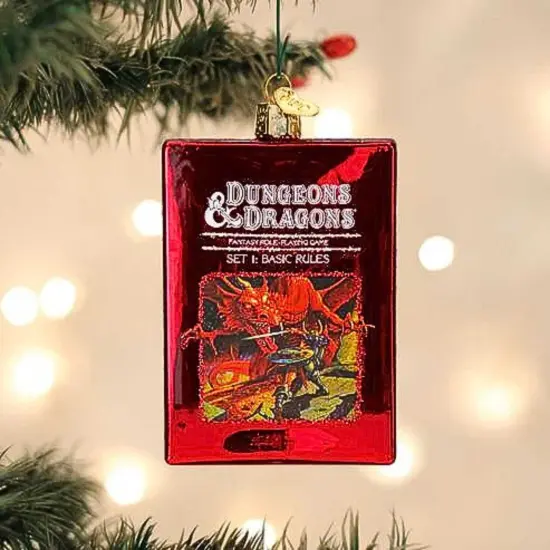Old World Christmas 4.0 Inch Dungeons & Dragons Red Box Christmas Tree Ornament , Fantasy Role Game {3}