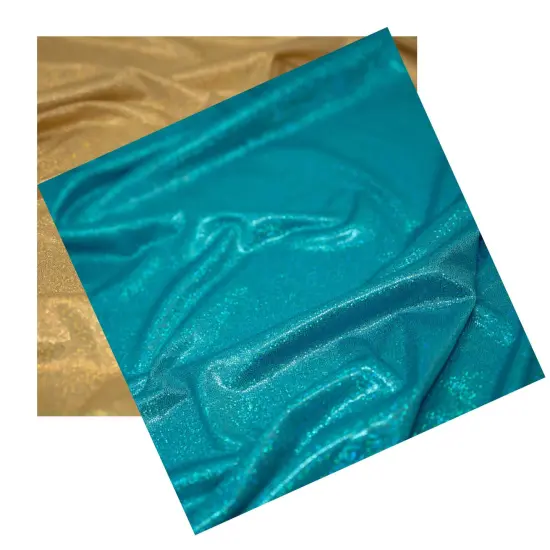 Mini Sparkle Foiled Spandex Fabric Gold/Gold {7}