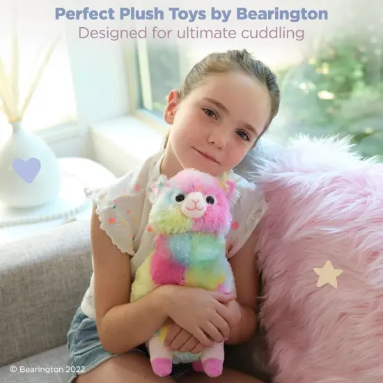 Bearington Annabelle Plush Stuffed Animal Rainbow Alpaca, 12 inches Multicolor {5}