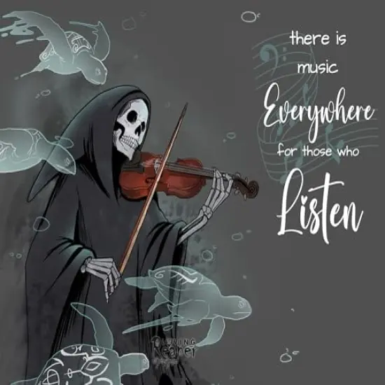 Loving Reaper There is music playing Edible Icing Sheets- Assorted Image Cake Toppers-Frosting Sheets- Cookies- Cupcake Toppers {1}