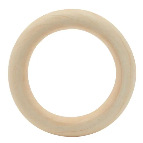 Wooden Rings for Crafts, Macrame, Crochet, Jewelry Making, Natural Unfinished 3 Inch Wood Rings (75mm, 30 Pack) Brown {7}