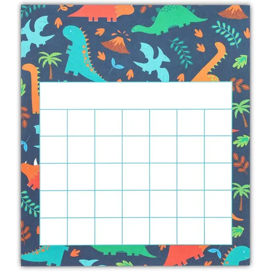 Dinosaur Incentive Charts for Classroom, Chore Board for Kids (6 x 5.25 In, 60 Sheets) White {5}