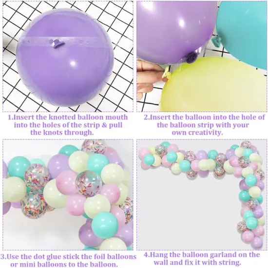 Sweet Ice Cream Party Balloon Arch Garland Pastel Macaron Popsicle Confetti Balloon Summer Ice Cream Theme Party Decor for Baby Bridal Shower Girl Ice Cream Bday Wedding Graduation Party Supplies {4}