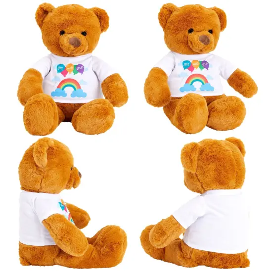 Get Well Soon Bear, Teddy Bear for Hospital Care Package for Kids, Adults (14 In) Brown {6}