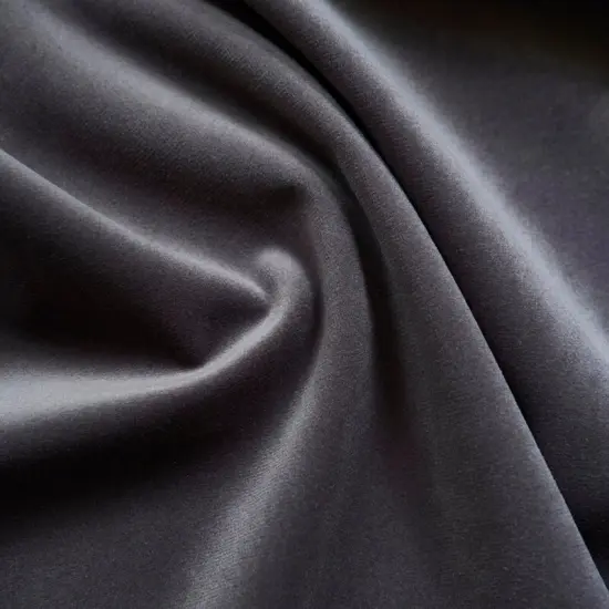 Giselle Plush Velvet Fabric Luxuriously Soft & Richly Textured 100% Polyester, 55" Wide Pewter {1}