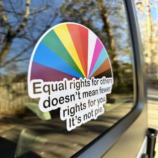 Equality Sticker, LGBTQ+ Pride Sticker, Equality for All, Gay Pride, Queer Pride, Inclusive, Pride Month Decal Sticker 1556Full Color6 {4}