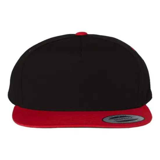 YP Classics&reg; 5 Panel Twill Snapback Cap Black/ Grey {5}