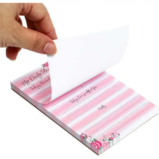 Calendar Sticky Notes for Monthly, Weekly, and Daily in Floral Print (8 Pack) Red {4}