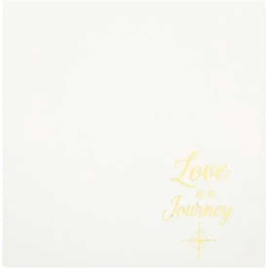 Wedding Cocktail Napkins, Love is a Journey, Gold Foil (5 x 5 In, 100 Pack) {6}