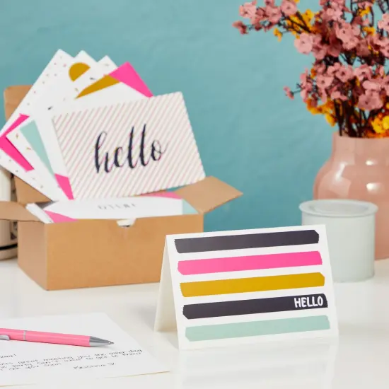 48 Pack All Occasion Hello Cards with Envelopes, Welcome and Thinking of You Greeting Note Cards, Blank Inside for Friends, Family, Teachers, Students (4x6 in) Multicolor {2}