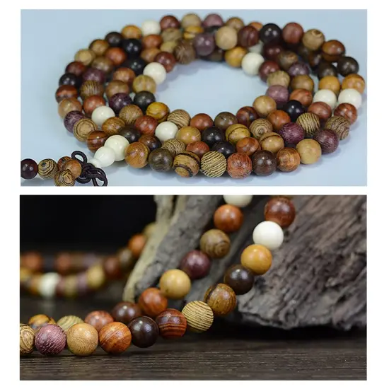 200pcs 8mm Gorgeous Natural Round Polished Rosewood Loose Beads for Jewelry Making DIY Handmade Crafts {5}