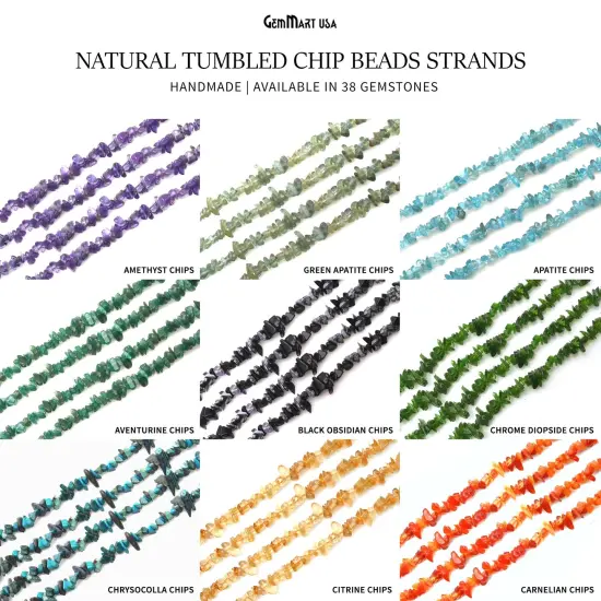 Natural Chip Beads, 34 Inch, Genuine Chip Strands, Drilled Strung Nugget Beads, 3-7mm, Polished, GemMartUSA (70001) Multi Tourmaline {2}