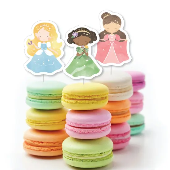 Big Dot of Happiness Princess Party Small Paper Cutouts, DIY Birthday Party Decor Craft, Colorful Princess Dress Shaped Party Cut-Outs - 24 Count {4}