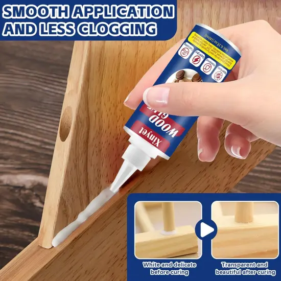 Wood Glue, Professional Furniture Repair Glue, Waterproof Clear Wood Glue for Furniture Heavy Duty, Strong Wood Glue for Crafts, Furniture, Wood Floor and Wood Products-180ml {3}