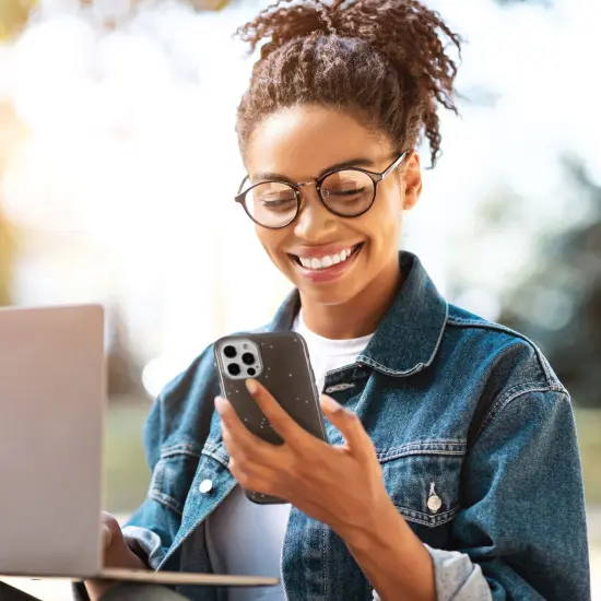 Insten Glitter Case Compatible with iPhone 12 Pro Max Case 6.7 Inch, Soft TPU Sparkle Protective Cases, Shock Absorption, Crystal Clear Black Bling Shinny Slim Cover for Women Girls {7}