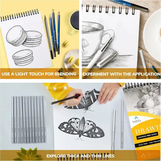 Drawing Paper Pads 9&rdquo; x 12&rdquo; | 300 Sheets | 60lbs 85g | Acid Free Sketchbook Paper for Dry Media | Top Spiral Bound Sketchpad for Kids, Beginners, Artists & Professionals {3}