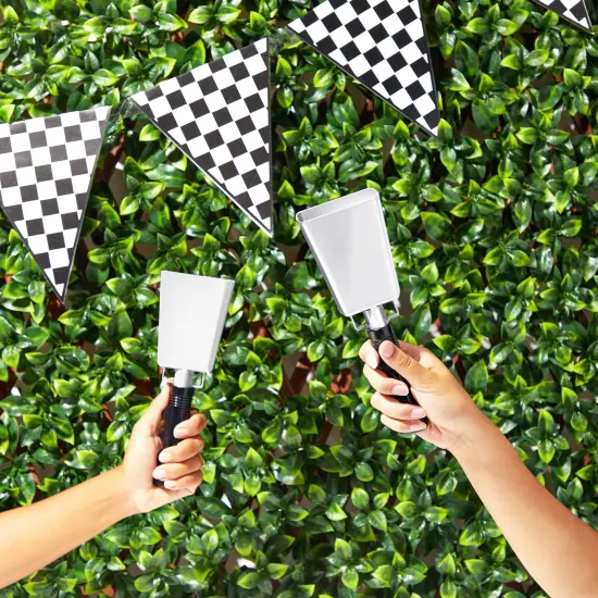 2 Pack 9.5-inch Cowbells for Sporting Events, Percussion Noise Makers with Handle for Football Games, Stadiums (White) {3}