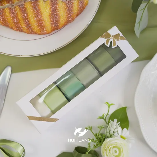 Sage Green Satin Ribbon 1 inch Sage Double-Faced Silk Satin Ribbon for Gift Wrapping Flower Bouquet Wedding Baby Shower Decor Crafts- 6 Colors X 5 Yards Each {3}