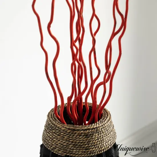 Uniquewise 12pc 59" Natural Dried Mulberry Twigs Ideal Sticks for DIY Crafts Decorative Stems Floral Arrangements Floor Vase Fillers Wedding Centerpieces Event Decorations and Home D&eacute;cor Accent, Red {5}