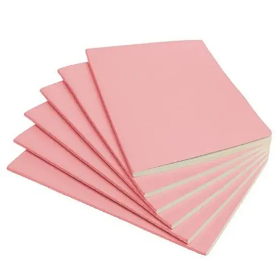 6 Pack Pink A5 Notebooks for Work, Travel, Business, School & More - College Ruled Notebook - Softcover Journals for Women & Men - Lined Note Books with 92 pages, 5.5" x 8.3" {1}