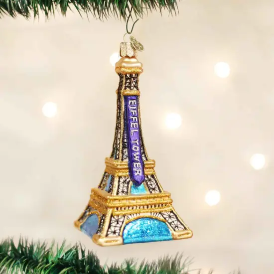 Old World Christmas 5.0 Inch Eiffel Tower Christmas Tree Ornament , Ornament France Paris Gold {3}