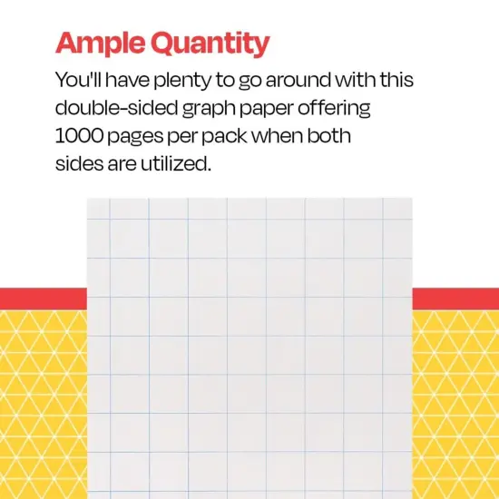 School Smart Graph Paper, 1 Inch Rule, 9 x 12 Inches, White, 500 Sheets {6}