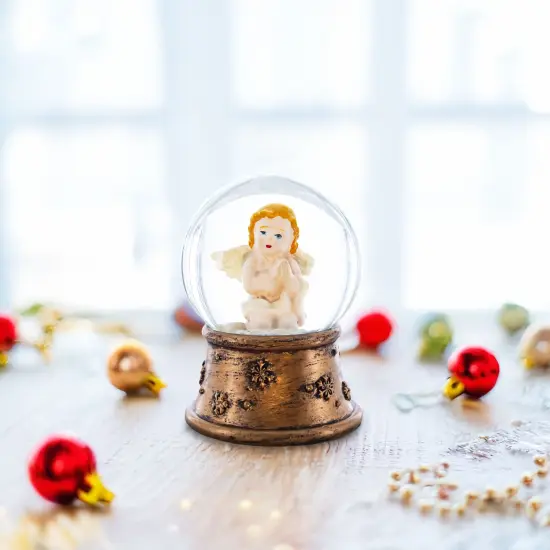 Golden Angel Mini Water Snow Globe {3}