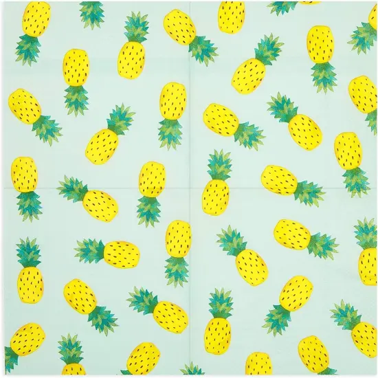 Pineapple Party Cocktail Napkins (5 In, 100 Pack) Yellow {7}